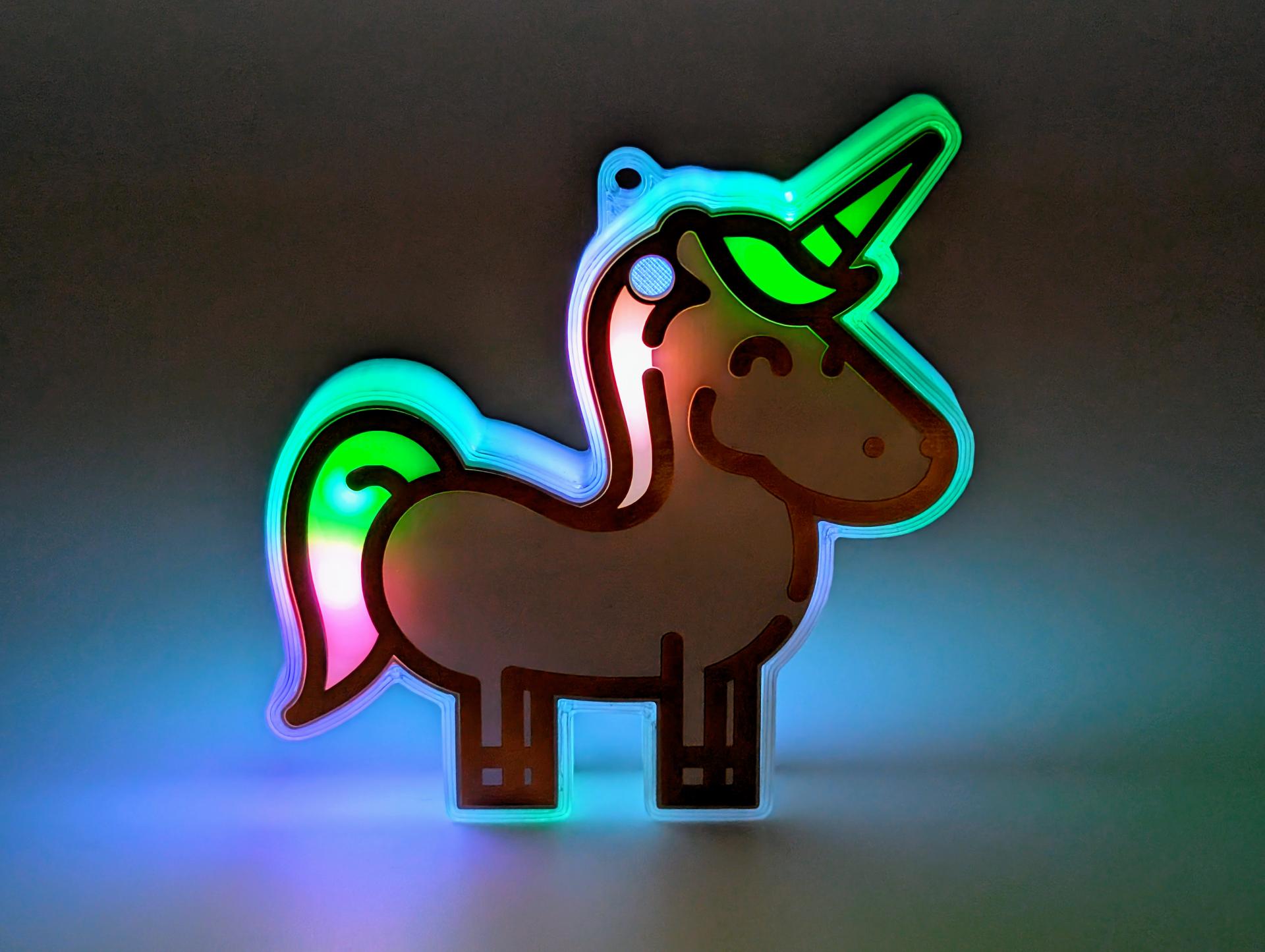 Blinkendes Einhorn - Lötbausatz von Blinkyparts